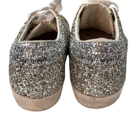 Golden Goose Limited SuperStar Bicolor Low Rise Sneaker Silver Gold Size 39 (9) - Picture 9 of 13